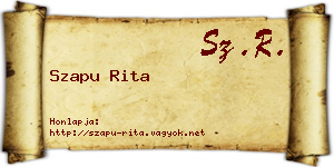 Szapu Rita névjegykártya